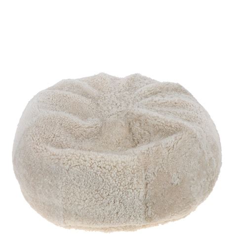 Ashwood Curly Sheepskin Bean Bag Natural