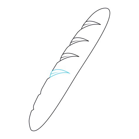 How to Draw A Baguette Step by Step