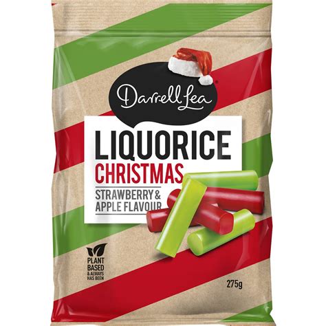 Darrell Lea Christmas Liquorice Strawberry And Apple 275g Woolworths