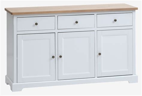 Sideboard Vislinge Doors Drawers Natural White Jysk