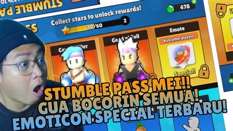 BOCORAN STUMBLE PASS MEI ADA SKIN PALING KEREN EMOT SPECIAL BARU