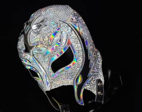 Silver Mask Wrestling Mask Luchador Costume Wrestler Lucha Etsy