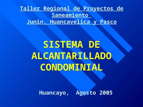 Ppt Alcantarillado Condominial Dokumen Tips