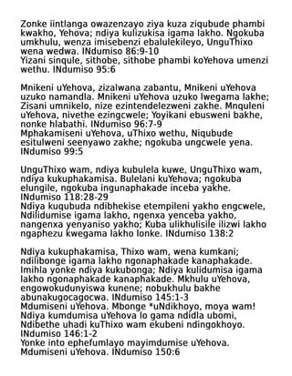 Xhosa Praise Worship Thanksgiving Tract | PDF