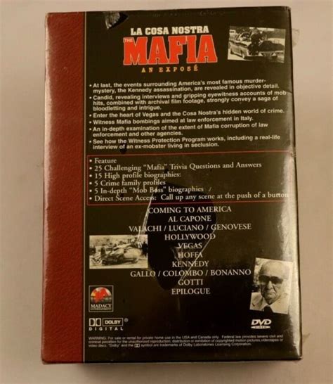 La Cosa Nostra The Mafia An Expose Pack Dvd Madacy Entertainment Al