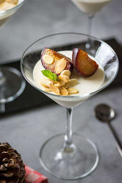 Goats Cheese Panna Cotta With Spiced Plums