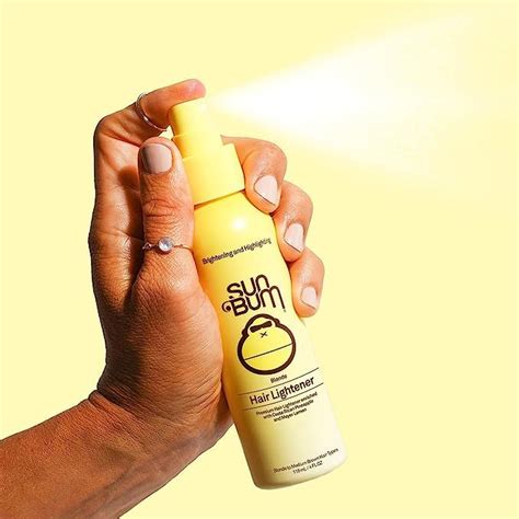 Sun Bum Blonde Formula Hair Lightener Spray Banana Scent 4 Oz For Blonde To Medium Brown