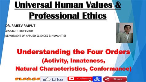 Understanding The Four Orders Activity Innateness Natural