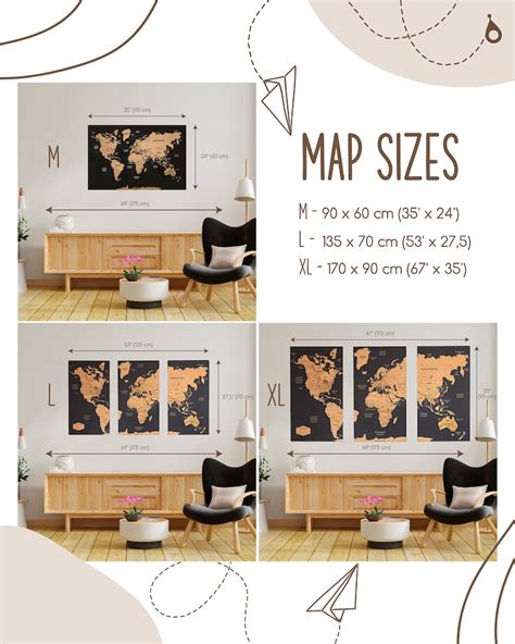 World Map Wall Art Push Pin Map Cork Board Wooden Travel Map Etsy