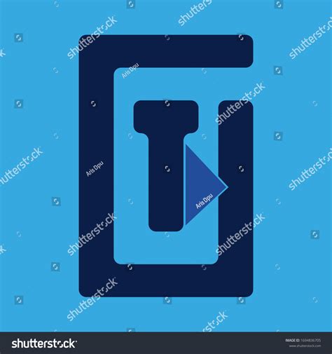 Letter T Line Shape Box Logo Stock Vector Royalty Free 1694836705