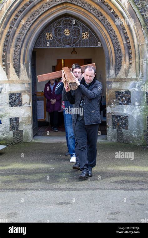 Brentwood Essex 7th April 2023 Good Friday Procession Walk Of Witness