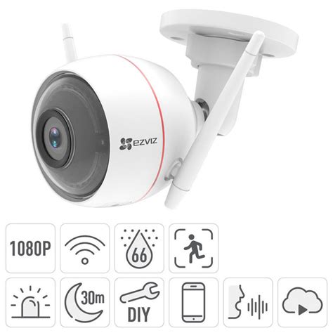 Ezviz Full HD Outdoor Smart Security Camera with Siren & Strobe Light ...