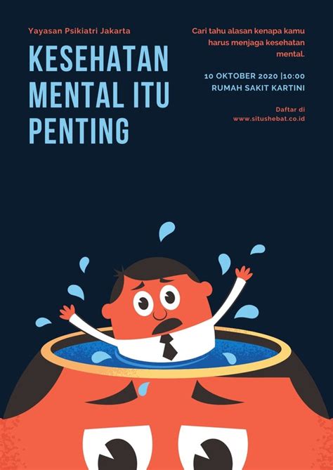 Pilih Poster Kesehatan Mental Gratis Canva