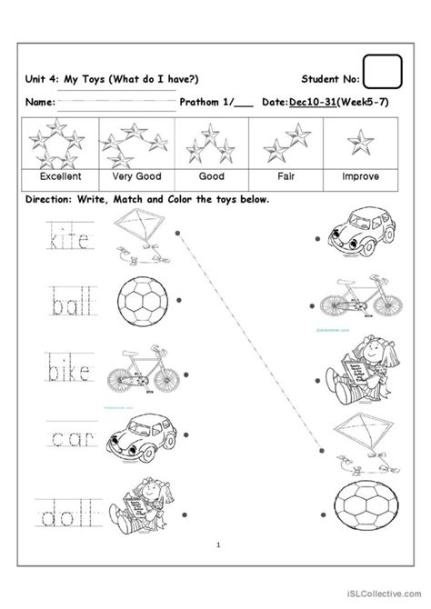 My Toys English Esl Worksheets Pdf And Doc