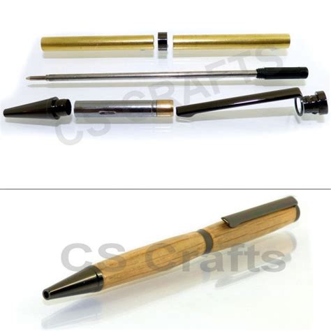 Slimline Pen Kit Set With A Gun Metal Finish Twist Mechanism Ideal For