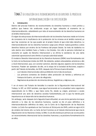 Tema 2La Evolucion En El Reconocimiento De Los Derechos El Proceso De