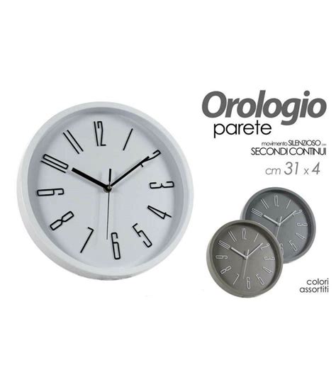 Orologio Parete Tondo X Cm Classico Vari Colori Movimento Silenzioso