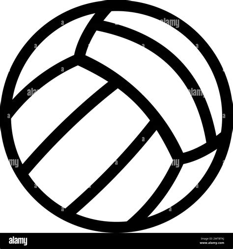 Volleyball ball line icon. Beach sport symbol Stock Vector Image & Art ...