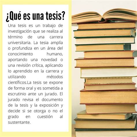 ¿que Es Una Tesis Tesis Elaboracion De Tesis Aprendizaje