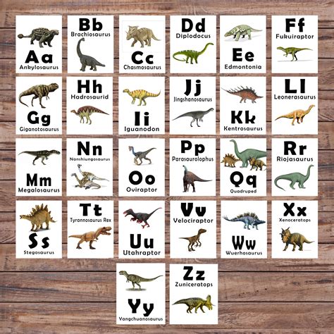 Dinosaur Abc Printable Flash Cards Learning Toys Dinosaurs Printable