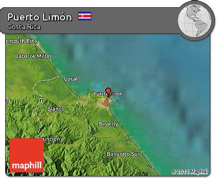 Free Satellite Map of Puerto Limón