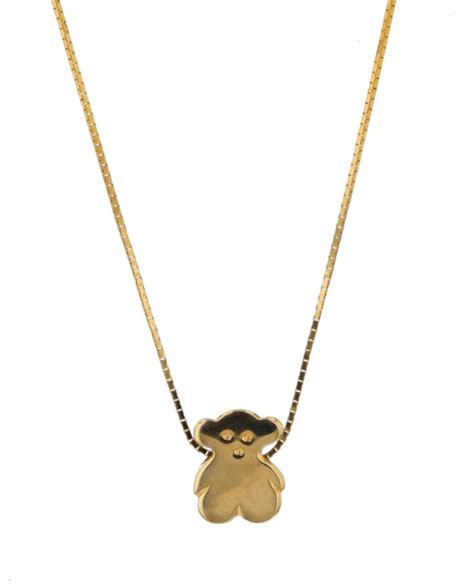 Collar Con Oso Oro K Ancho Mm Oroexpress