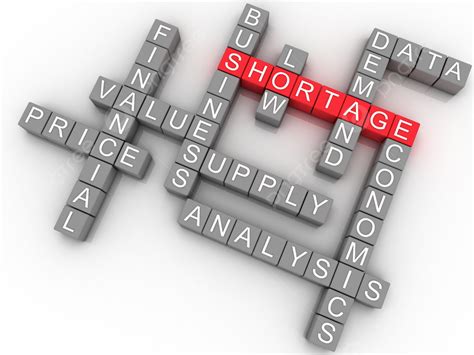 conceptual  image depicting shortage analysing high demand