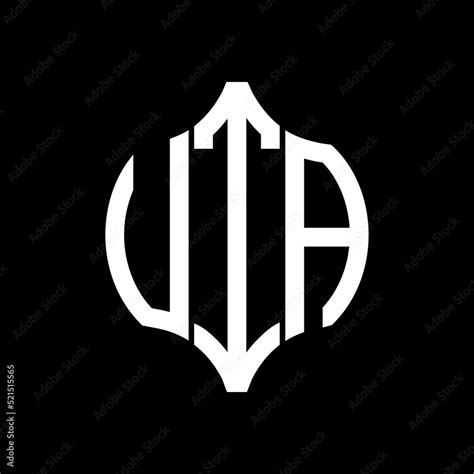 VTA letter logo. VTA best black background vector image. VTA Monogram ...