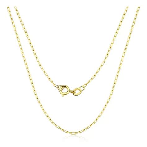 Corrente De Ouro 18k 750 Feminina Cartier 40cm 1mm Cor Amarelo