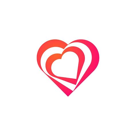 Logotipo De Símbolo De Amor O Corazón Girado Moderno Vector Premium