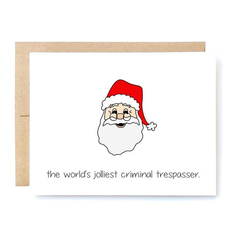 Funny Christmas Card Funny Holiday Card Criminal Etsy