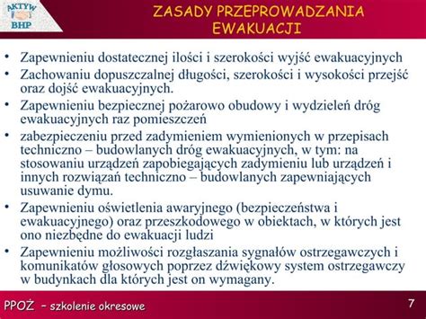 Zasady Przeprowadzania Ewakuacji Ppt