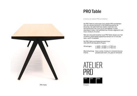 pro table product   pratatelierpronl issuu