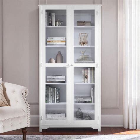 Bookcase Cabinet With Glass Doors Cabinets Matttroy