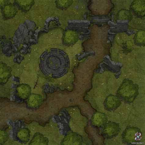 Jungle Path Battle Map 30x30 Rbattlemaps