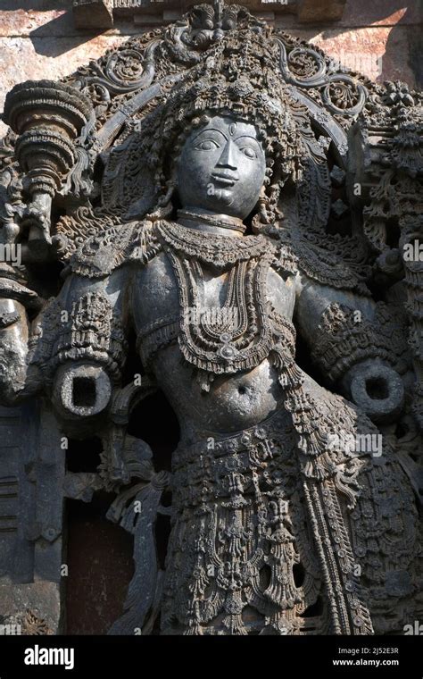 Hoysaleswara Temple Sculpture Work Halebidu Karnataka India 12th