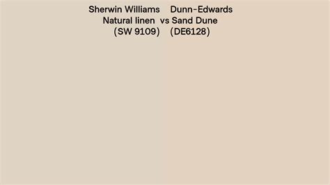 Sherwin Williams Natural Linen Sw 9109 Vs Dunn Edwards Sand Dune