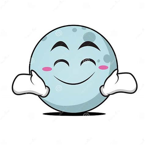 Happy Face Moon Cartoon Character Stock Vector Illustration Of Vector