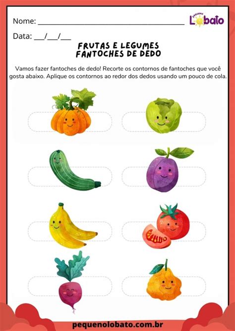 8 Atividades Frutas e Vegetais para Educação Infantil