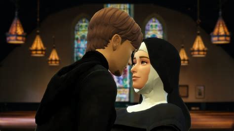 Nuns Secret Love 💞 Sims 4 Story Youtube