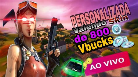 FORTNITE SALA PERSONALIZADA AO VIVO CAMP SOLO VALENDO 800 V BUCKS