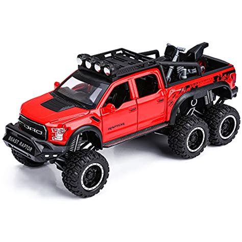 Sasbsc Toy Pickup Trucks For Boys F150 Raptor Diecast Metal Model Car