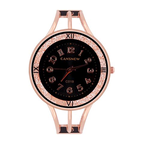 Mode Armbanduhr Damen Spangenuhr Armreif Rose Gold Silber Luxus Quarz