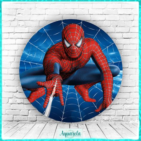 Painel Homem Aranha Fundo Teia Cm Diametro Aquarela