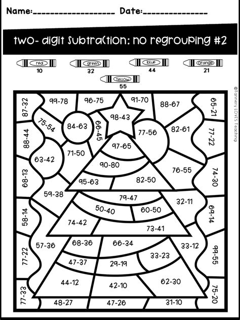 Subtraction Worksheets Math Coloring Worksheets Color Worksheets