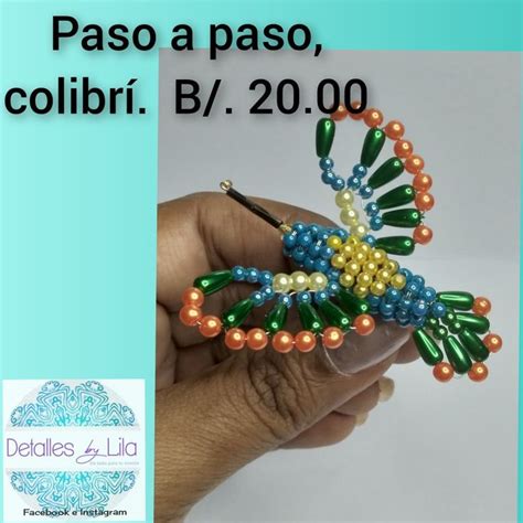 Paso a paso colibrí tejido para tembleques Acepto pagos por Western