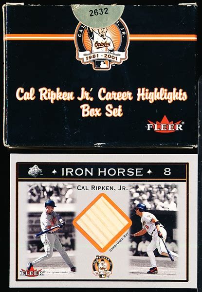 Lot Detail 2001 Fleer Cal Ripken Jr Career Highlights 1 Opened Box