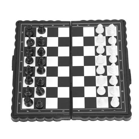 VINGVO Jeu d échecs magnétique Jeux D échecs échiquier en Plastique