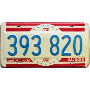 Illinois Bicentennial License Plate For Sale