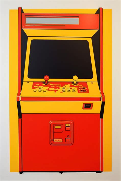 Arcade Art Print, Retro Wall Art, Vibrant Decor